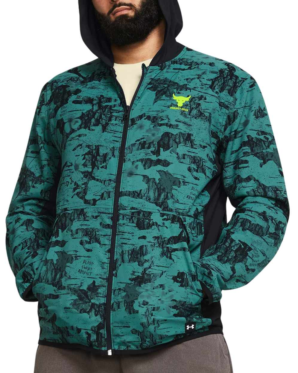 Hooded jacket Under Armour Project Rock Iso Tide Hybrid